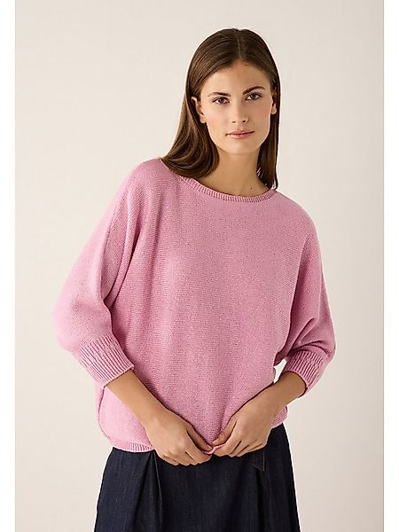 MORE&MORE Rundhalspullover Fledermauspullover mit Glanzeffekt günstig online kaufen