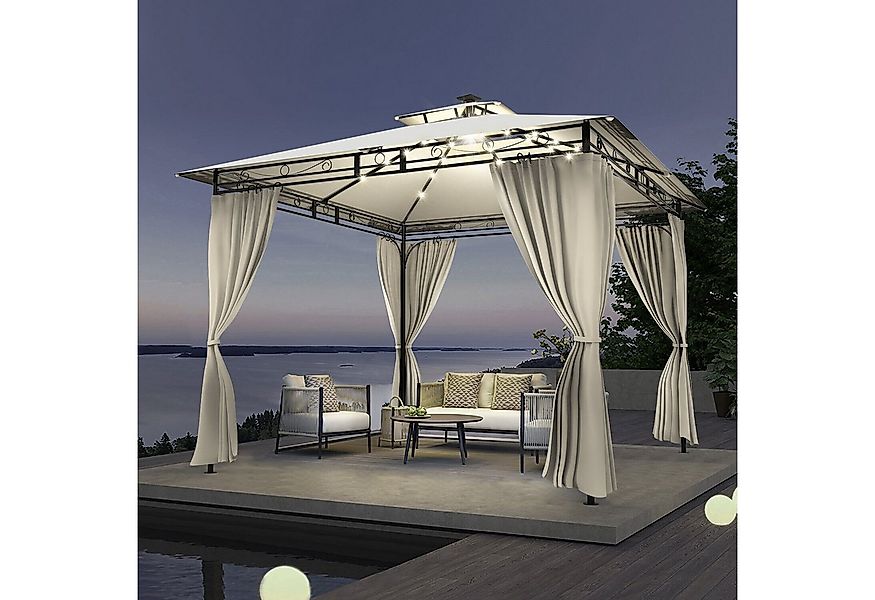 HOMALL Pavillon Winterfest und Wasserdicht, Patio Pavillons für 4-8 Persone günstig online kaufen