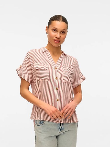 Vero Moda Kurzarmbluse "VMBUMPY S/S SHIRT WVN GA NOOS" günstig online kaufen