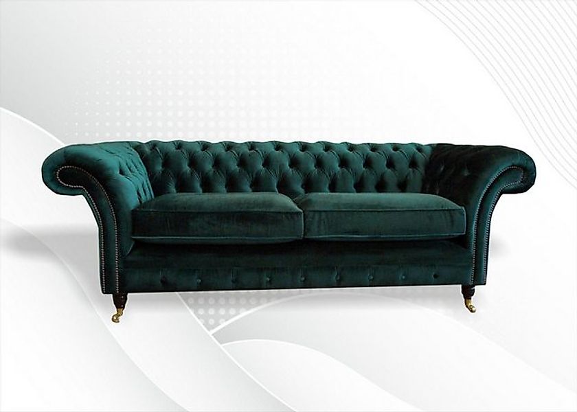 Xlmoebel 3-Sitzer Neue Chesterfield Sofa mit grünem Samtbezug, klassisches günstig online kaufen