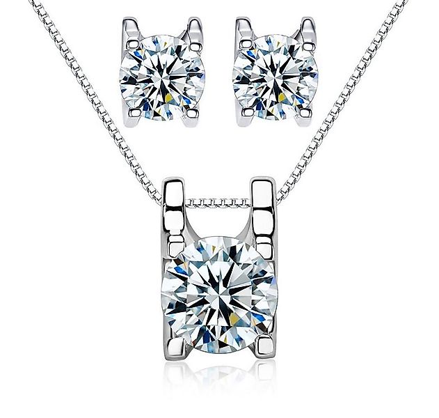 Kim Johanson Schmuckset White Love (3-tlg), mit Zirkonia, 925 Silber günstig online kaufen