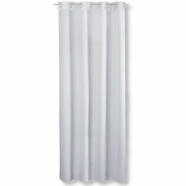 Bestgoodies Dekoschal Ellen Ösen Blickdicht 140 cm x 145 cm Hellgrau 2er Pa günstig online kaufen