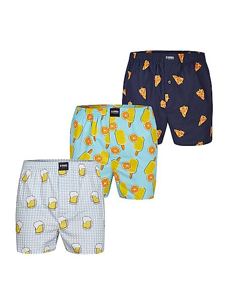 HAPPY SHORTS Boxer Print Sets (3-St) American Boxer Baumwolle bequem günstig online kaufen