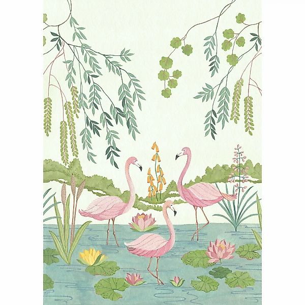 Komar Vliestapete »Digitaldruck Vlies - Flamingo Vibes - Größe 200 x 280 cm günstig online kaufen