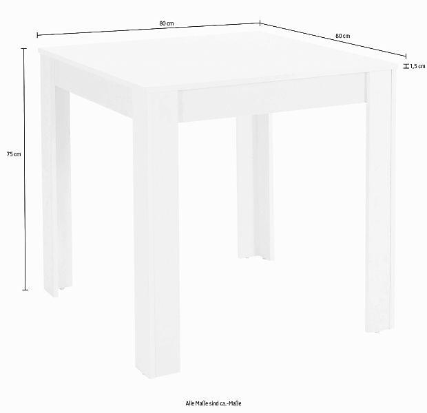 INOSIGN Essgruppe "LynnNico", (Set, 5 tlg.), Tischbreite 80 cm, Belastbarke günstig online kaufen