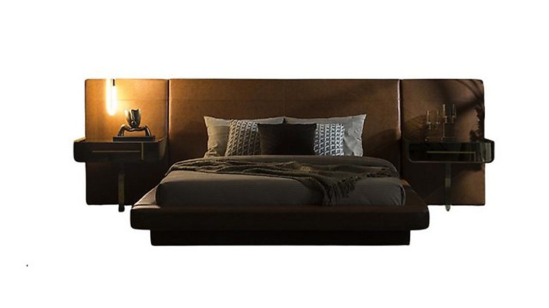 JVmoebel Bett Bett Farbe Braun Kunstleder Moderner Stil Schlafzimmer Komfor günstig online kaufen