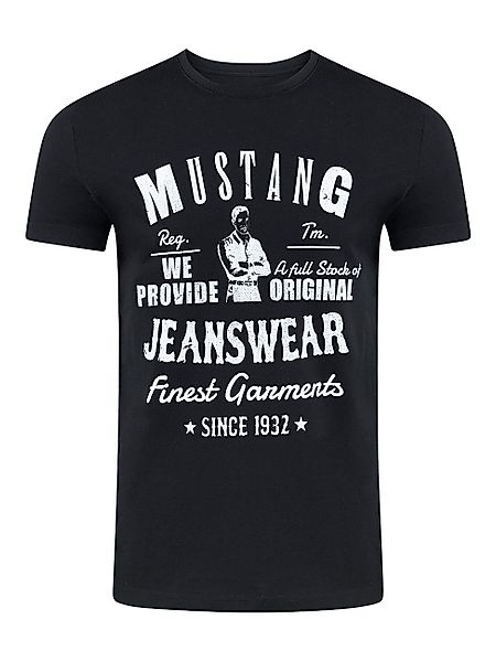 MUSTANG T-Shirt Herren Printshirt Regular Fit günstig online kaufen