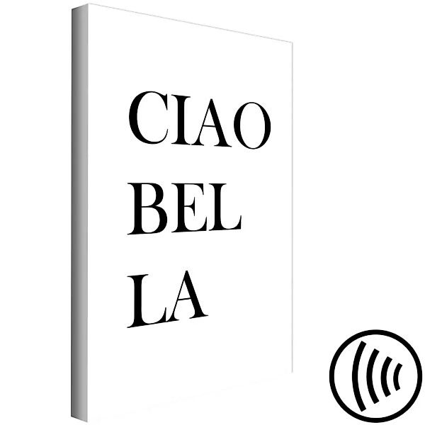 Wandbild Italienischer Text, Ciao Bella - typografische Komposition XXL günstig online kaufen