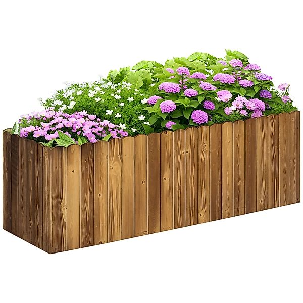 Outsunny Garten-Bett Tannenholz Naturholz 120L x 40B x 40H cm günstig online kaufen