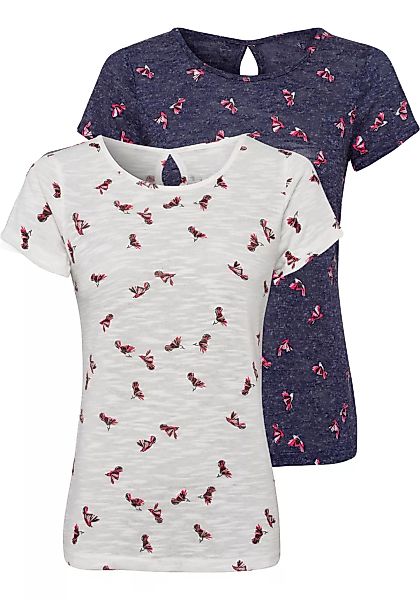 Vivance T-Shirt (2er-Pack) mit schönem Kolibri-Druck günstig online kaufen