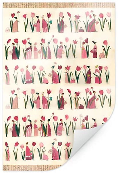 Wall-Art Poster »Esszimmer Rote Tulpen Küche«, Blumen, (1 St.) günstig online kaufen
