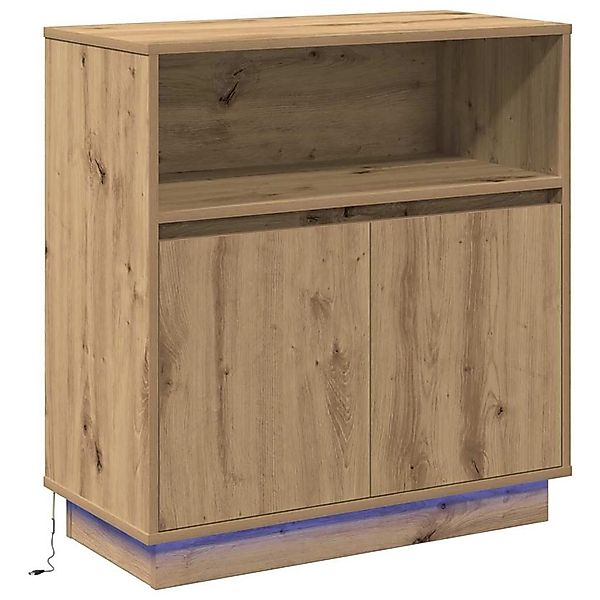 vidaXL Sideboard mit LED Artisan-Eiche 71 x 34,5 x 75 cm Holzwerkstoff 8696 günstig online kaufen