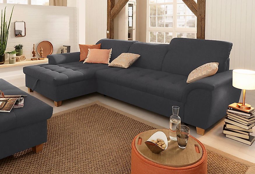 Home affaire Ecksofa "Lyla fester Sitzkomfort, bequeme Armlehnen, Breite 27 günstig online kaufen