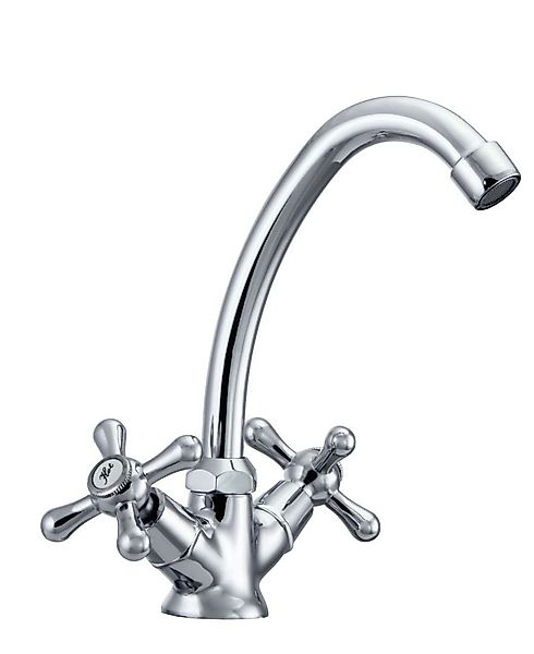 Hydroland Waschtischarmatur Retro Zweigriff Waschbeckenarmatur, Bad günstig online kaufen