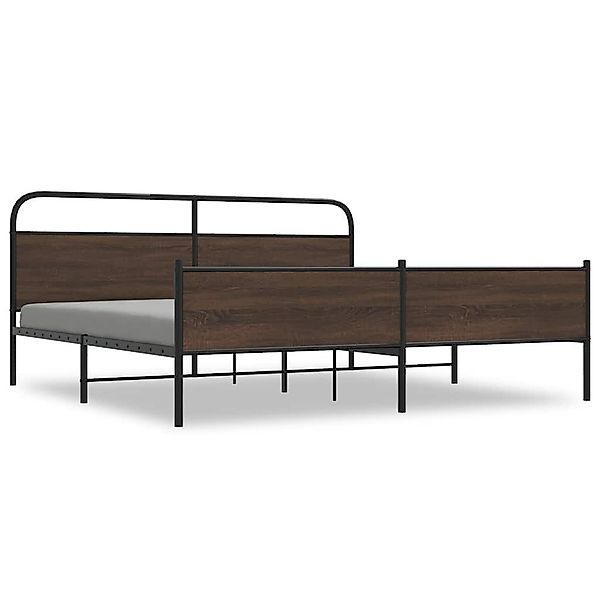 vidaXL Bett Metallbett ohne Matratze Braun günstig online kaufen
