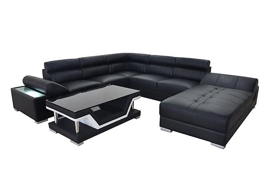 JVmoebel Ecksofa Design Leder Wohnlandschaft Eck Sofa Moderne Garnitur Couc günstig online kaufen