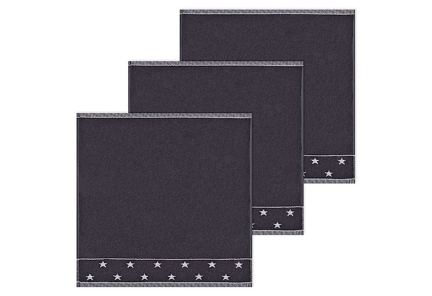 Kracht Geschirrtuch Sternchen, (Set, 3-tlg., Set), 3er Pack Frottee Küchenh günstig online kaufen