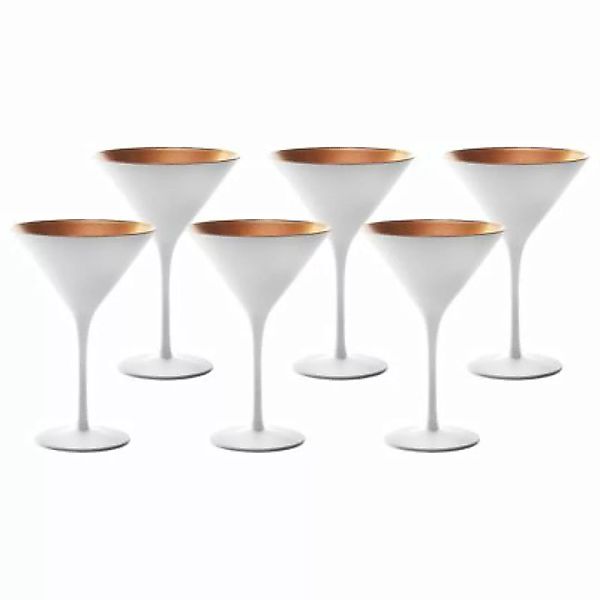 ELEMENTS Cocktailschale Weiß-Bronze 6er Set Cocktailgläser weiß/bronze günstig online kaufen