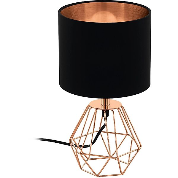 EGLO Tischleuchte CARLTON 2 Tischlampe, schwarz-kupfer, günstig online kaufen