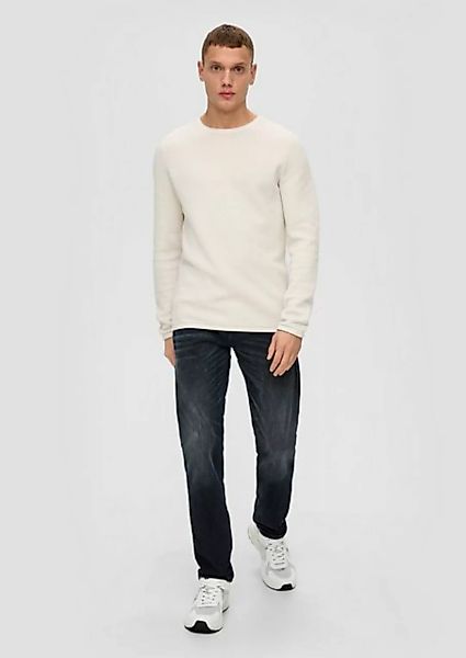 QS Stoffhose Jeans Pete / Regular Fit / Mid Rise / Straight Leg Label-Patch günstig online kaufen