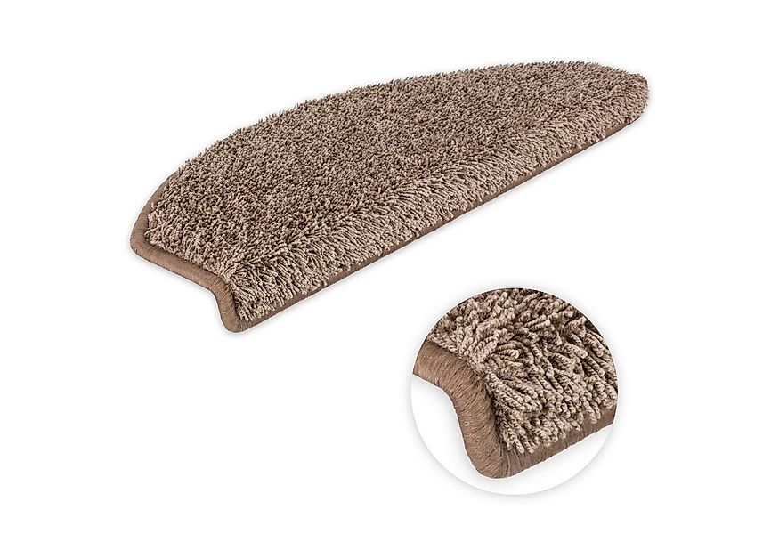 Metzker® Stufenmatte Shaggy Stufenmatten Emphoria Halbrund, Halbrund, Höhe: günstig online kaufen