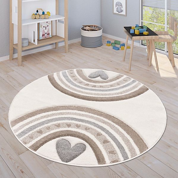 Paco Home Kinderteppich "Cosmos 351" rund 16 mm Höhe Kurzflor, Spielteppich günstig online kaufen