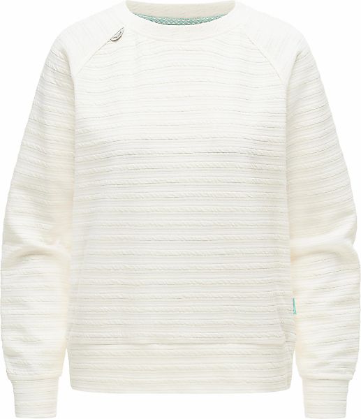 Ragwear Rundhalspullover "Joann Crepe" Leichter Pullover mit gestreifter Pr günstig online kaufen