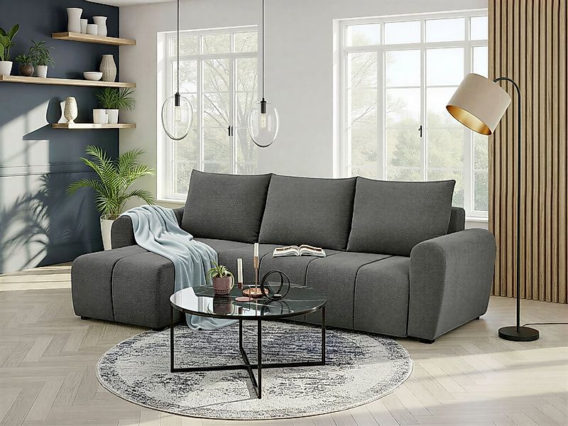Home affaire Ecksofa Nortrud, 241 cm, L-Form, mit Schlaffunktion u. Bettkas günstig online kaufen
