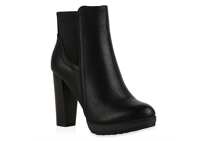 VAN HILL 78971 Ankleboots Damen Ankle Boots Plateau Stiefeletten Zipper Hol günstig online kaufen