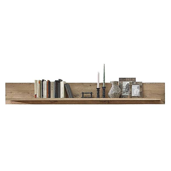 Wohnzimmer Regal hängend in Wildeichefarben 185 cm breit günstig online kaufen