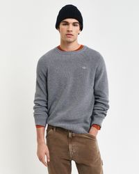 Gant Rundhalspullover COTTON WOOL RIB C-NECK günstig online kaufen