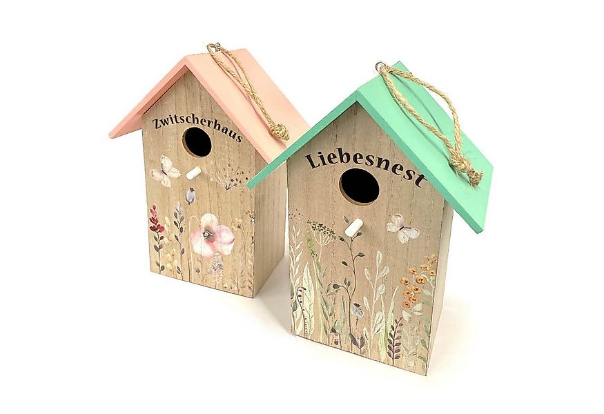 HAC24 Vogelhaus 2er Set Holz Vogelhäuschen Nisthilfe für Meisen Wildvogelha günstig online kaufen