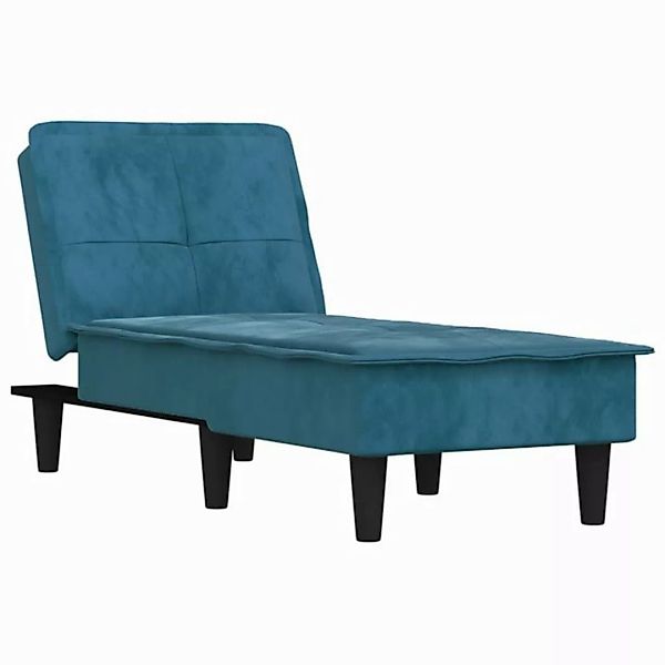 vidaXL Chaiselongue Chaiselongue Blau Samt, 1 Teile günstig online kaufen