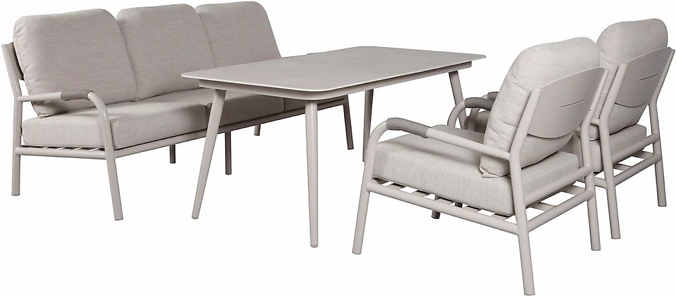 KONIFERA Gartenlounge-Set "Fernando" Set, 1x 3er Bank, 2x Sessel, 4x Sitzau günstig online kaufen