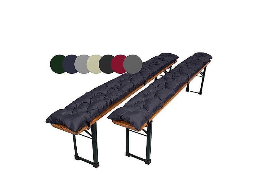 TexDeko Bankauflage TexDeko Garden 2er-Pack Bierbankauflagen gesteppt für B günstig online kaufen