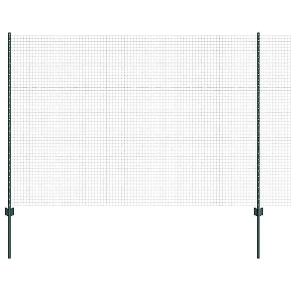 vidaXL Zaun mit Pfosten Grün 1,6 x 10 m Stahl und PVC 3336462 günstig online kaufen