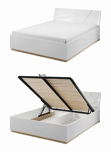 Feldmann-Wohnen Holzbett Futura (Futura, 1-tlg., Doppelbett mit Bettkasten) günstig online kaufen
