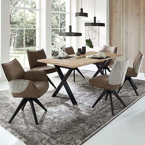 Esstischgruppe 7-teilig, Tisch 180x100cm, 6 Stühle, FALLON-55 günstig online kaufen