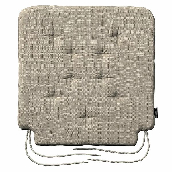 Stuhlkissen Christoph mit Bindeschnur, beige, 42 x 41 x 3,5 cm, Living II ( günstig online kaufen