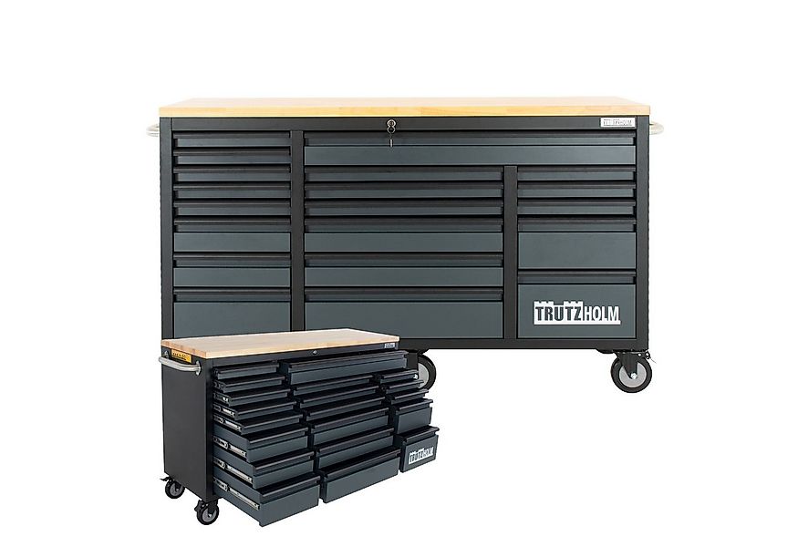 TRUTZHOLM Werkstattwagen Deluxe XXL Anthrazit unbestückt 160 x 91 cm 20 Sch günstig online kaufen