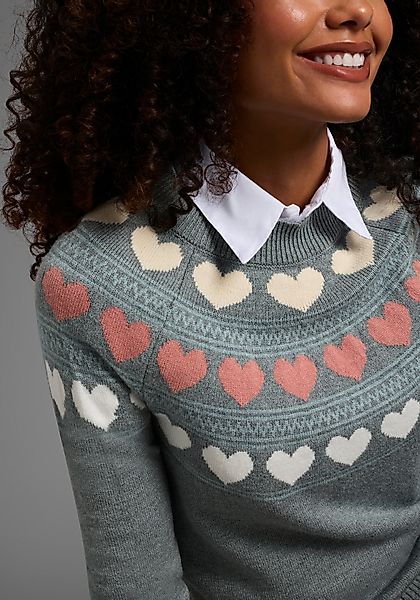 KangaROOS Norwegerpullover, mit Herzen günstig online kaufen