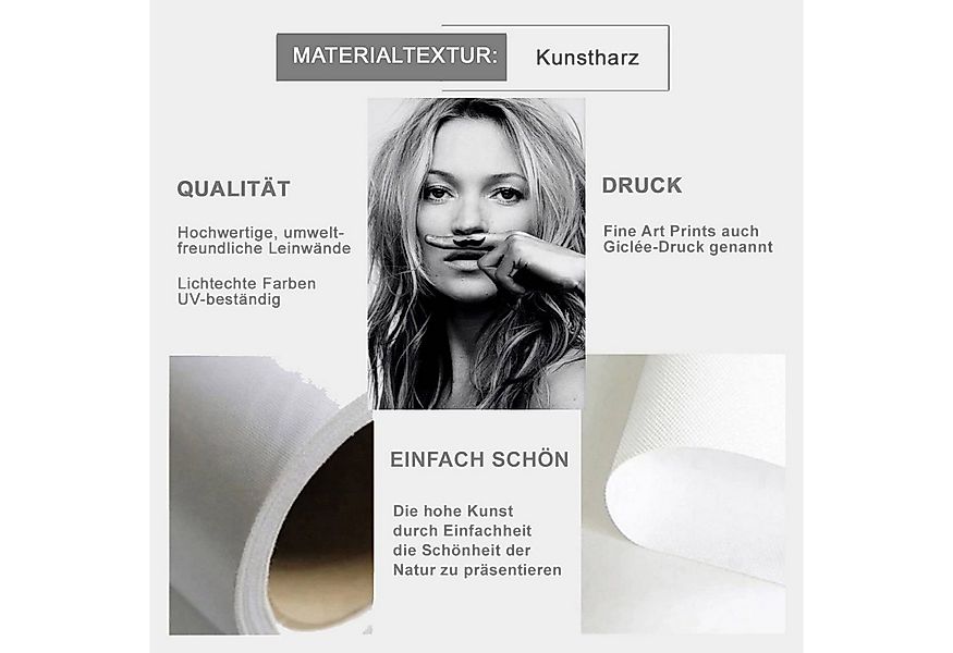 TPFLiving Kunstdruck OHNE RAHMEN, Vintage retro Fotografie - Kate Moss - Wa günstig online kaufen