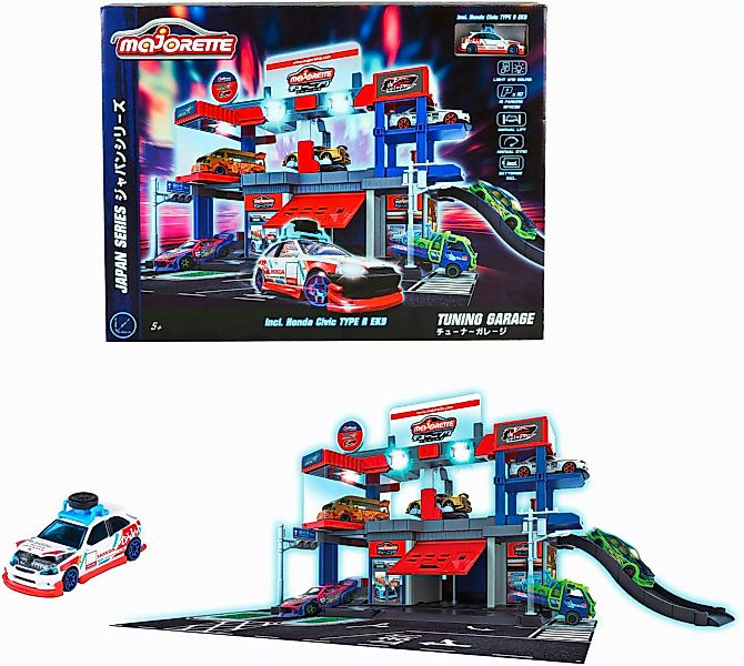 majORETTE Spiel-Parkgarage Japan Series Tuning Garage, günstig online kaufen