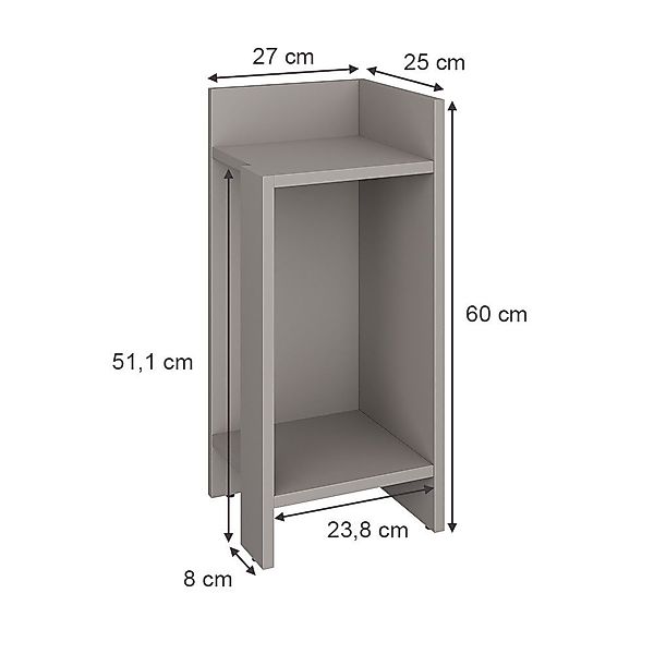 Vicco Nachtschrank Lenar, Greige, 27 x günstig online kaufen