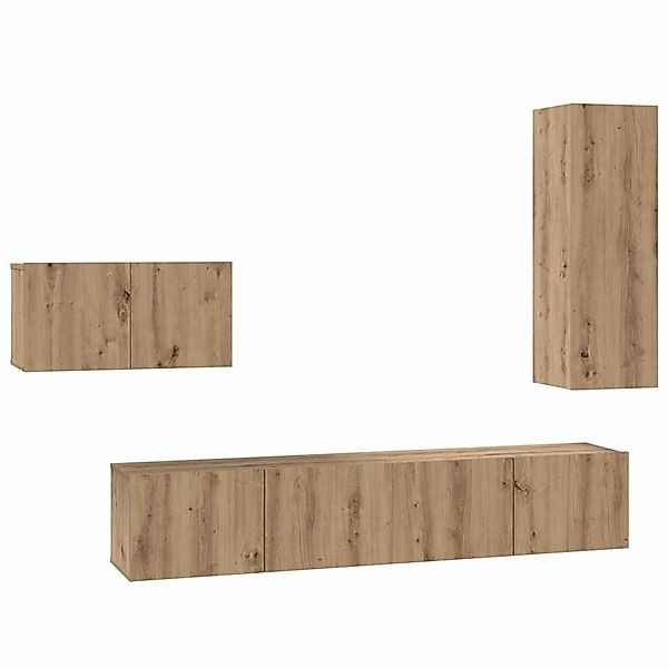 vidaXL TV-Schrank-Set 4-Tlg Artisan-Eiche 30,5 x 30 x 90 cm 3393263 günstig online kaufen