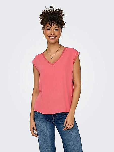 ONLY V-Shirt ONLJASMINA S/S V-NECK LACE TOP NOOS PTM günstig online kaufen