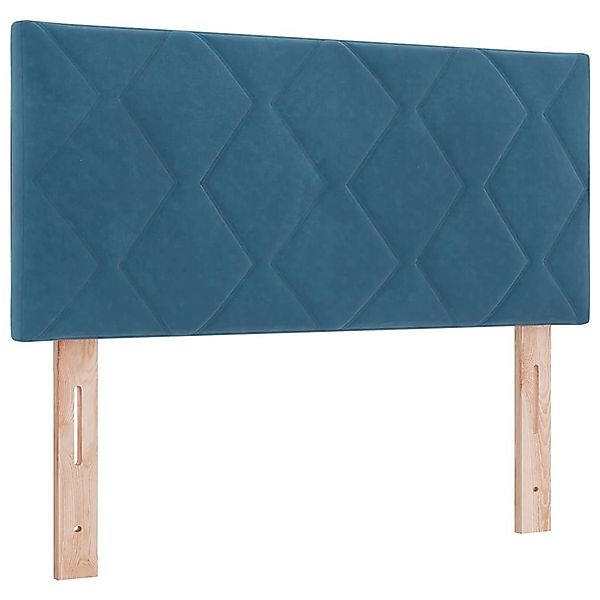 vidaXL LED Kopfteil mit LED-Streifenleuchten Dunkelblau 100 cm Samt 3338211 günstig online kaufen