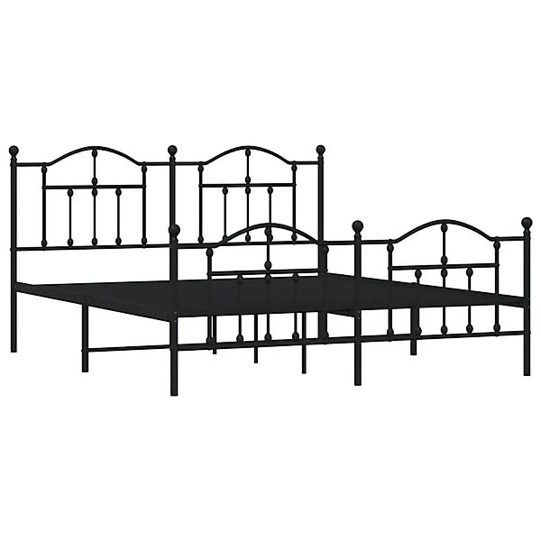 vidaXL Metallbett ohne Matratze mit Fußteil Schwarz 180x200 cm 353461 günstig online kaufen