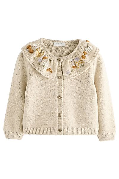 Next Strickjacke Verzierte Strickjacke mit Blumen-Print günstig online kaufen