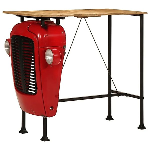 vidaXL Bartisch Traktor Rot und Braun 55x120x107 cm Massivholz Mango 400936 günstig online kaufen